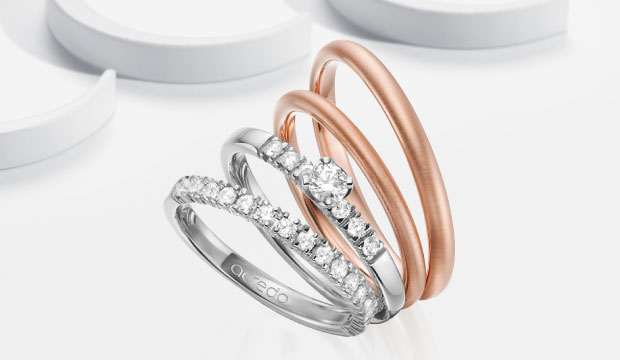 Ring Triset abielusõrmus koos kihlasõrmusega | acredo
