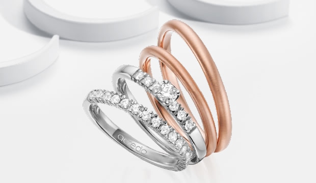 Ring Triset abielusõrmus koos kihlasõrmusega | acredo