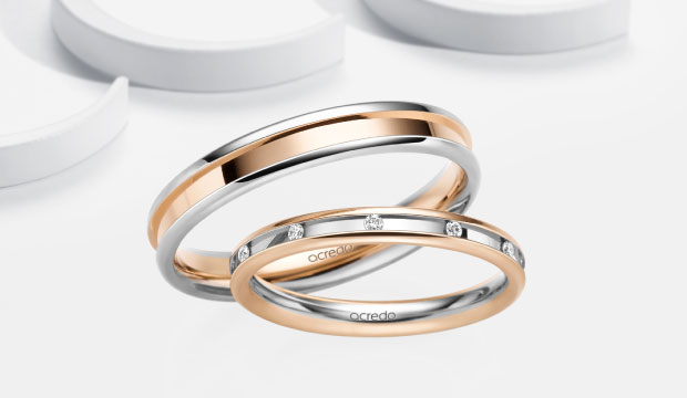 Bicolor abielusõrmused ja kahetoonilised abielusõrmused | acredo